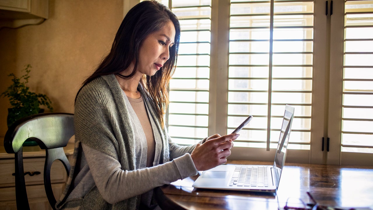 Woman at laptop