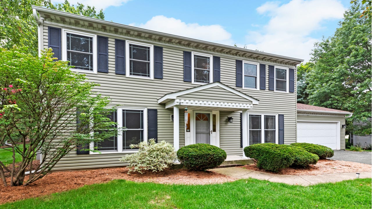 A Colonial-style single-family home