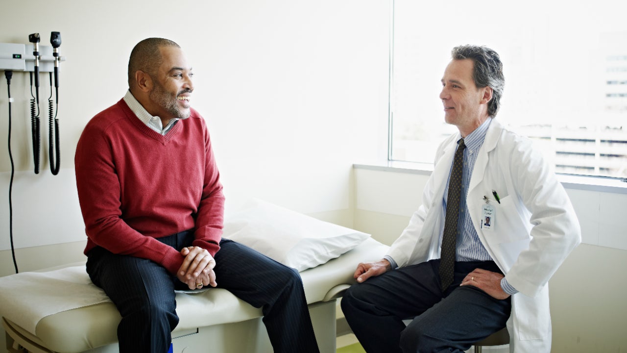 Man with doctor