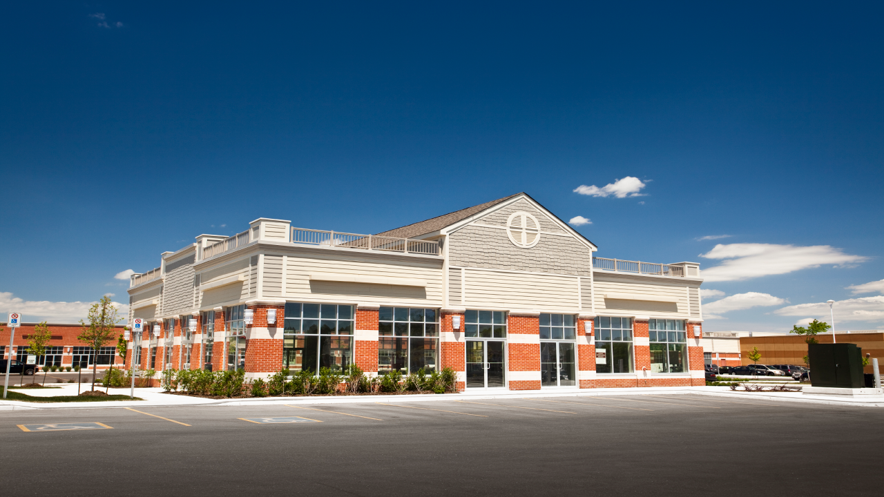 Empty strip mall