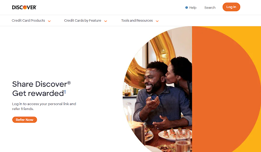 Discover's Refer a Friend web page