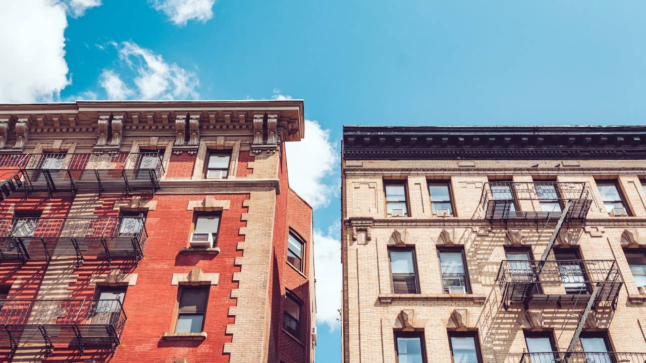 Classic residential buildings in midtown upper Manhattan