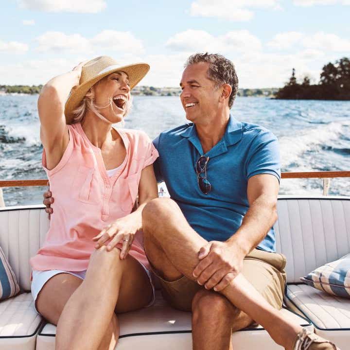 Shot of a mature couple enjoying a relaxing boat ride