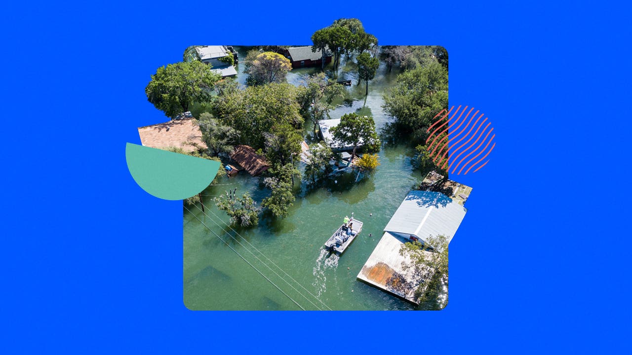 A flooded neighborhood