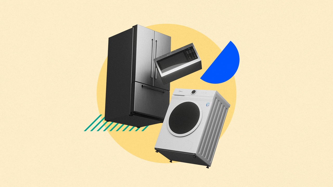Appliances like a refrigerator, washing machine, toaster oven, etc.