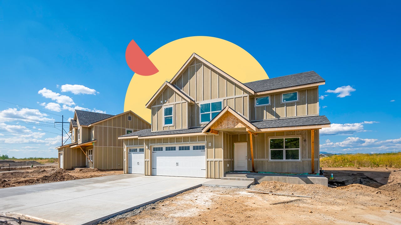new construction home photo illustration