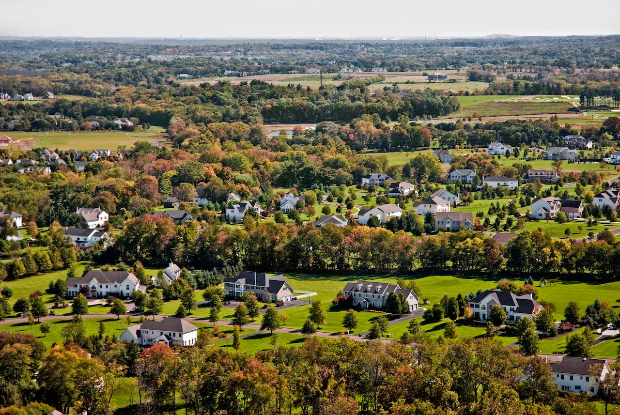 neighborhood of homes in pennsylvania