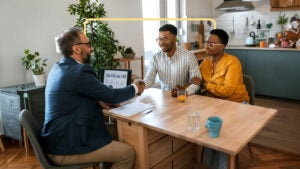 Meeting with a financial advisor