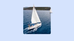 design image of a boat sailing