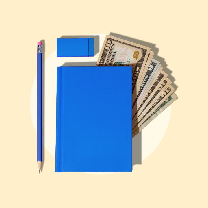 A folder of money.