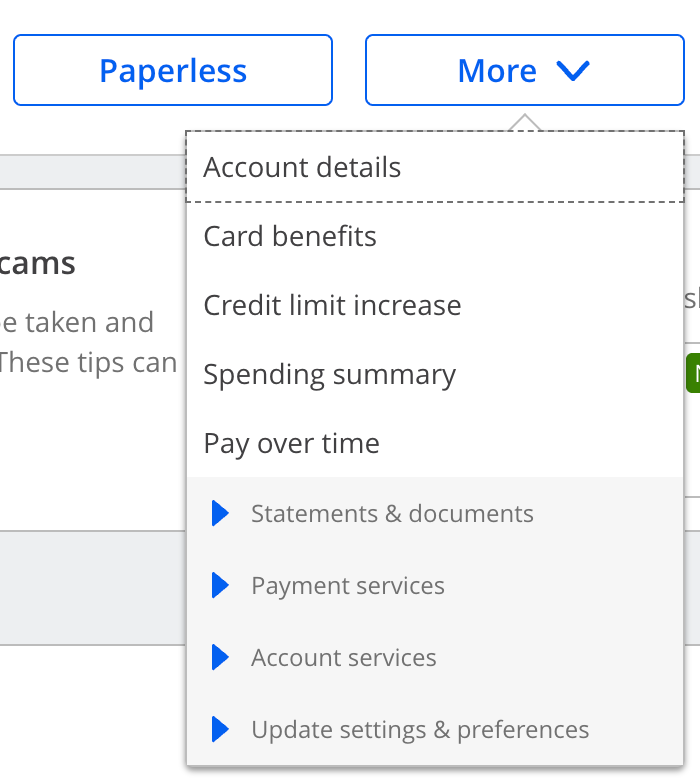 Where to request an increase with Chase online