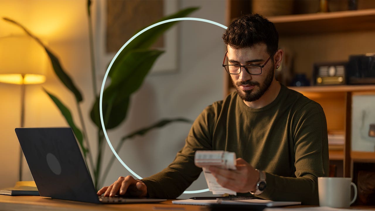Man creating a budget