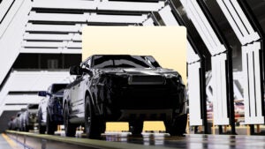 design image of an auto production line