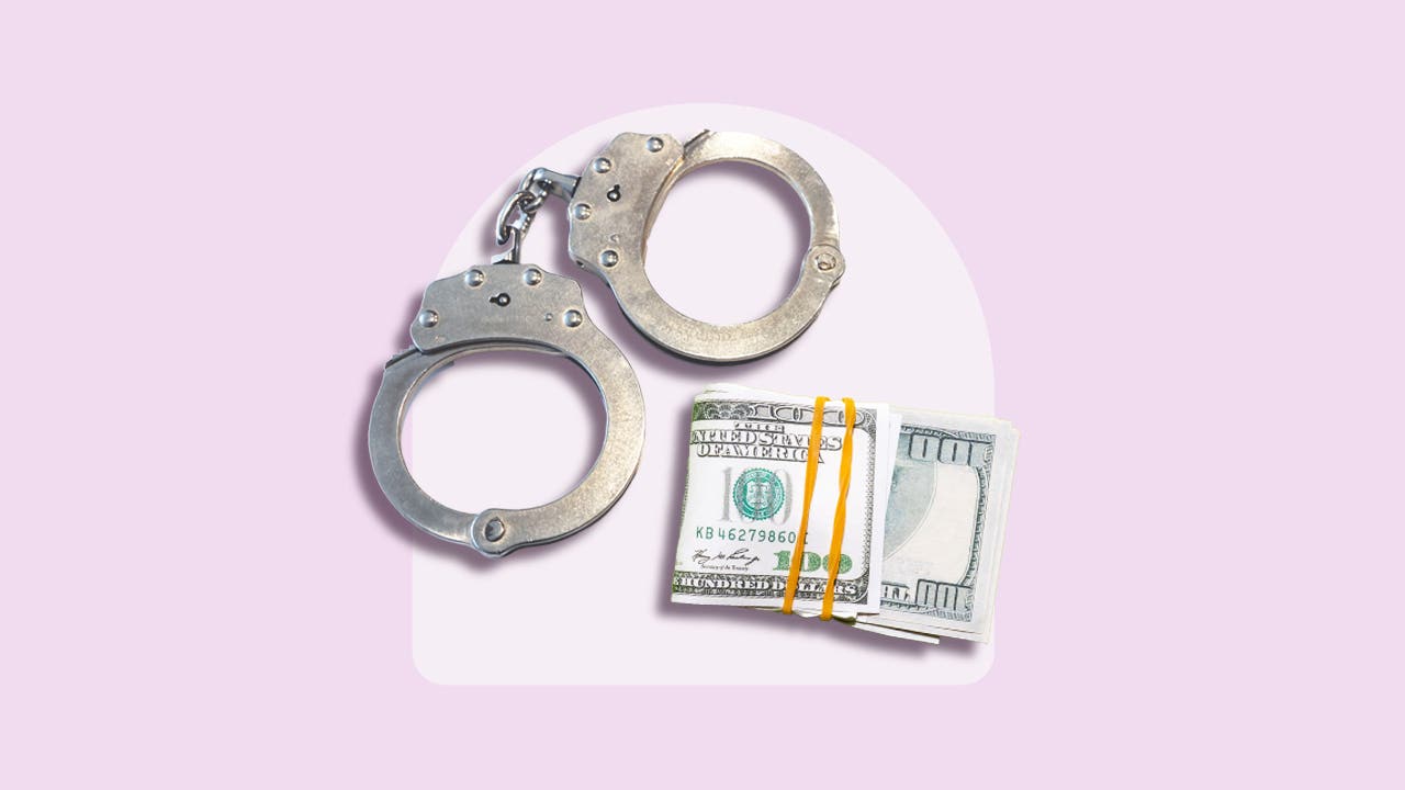 Design of handcuffs with money