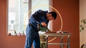 person working