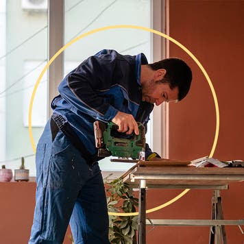 person working