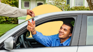 Person getting keys