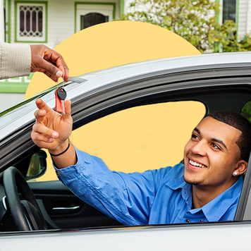 Person getting keys