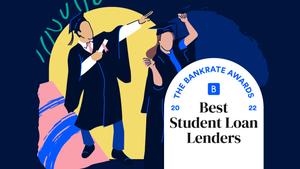 Bankrate Awards - Student Loans with students dancing