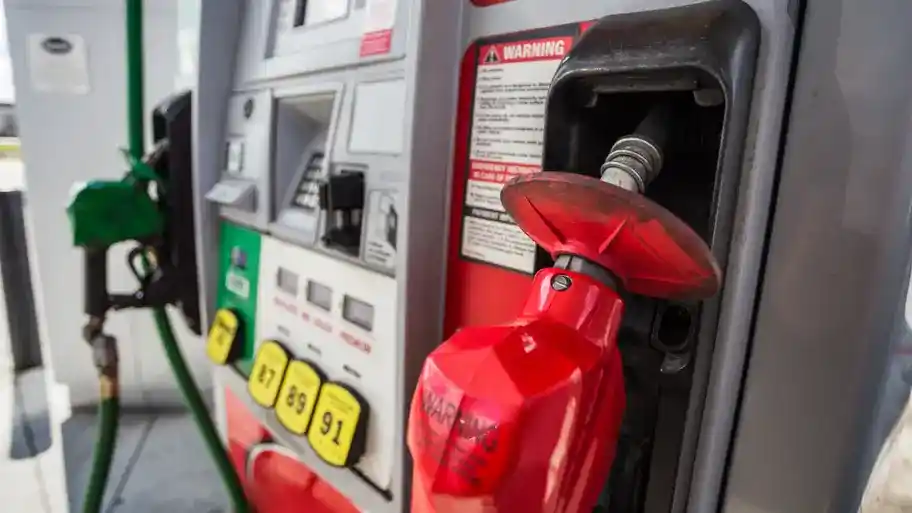 Close-up of a gas pump