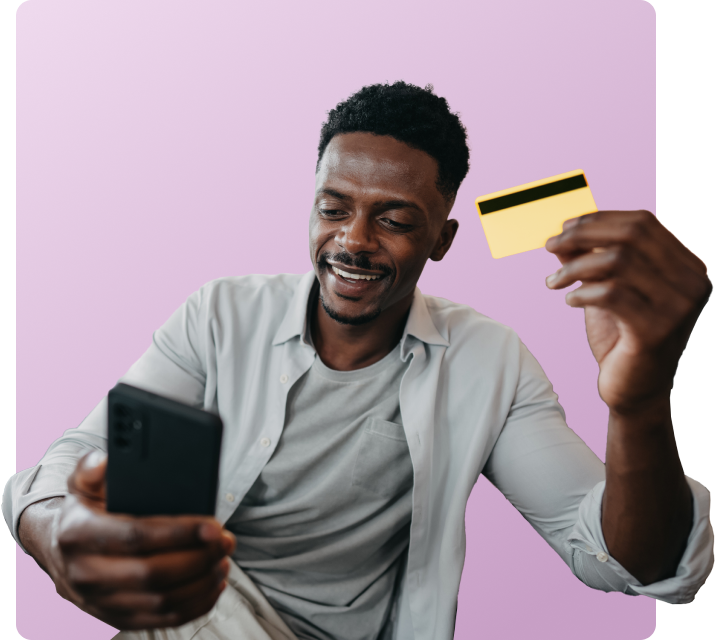 Man with credit card